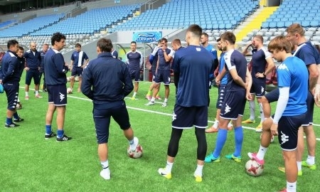 Фоторепортаж с тренировки «Окжетпеса» на «Астана Арене»