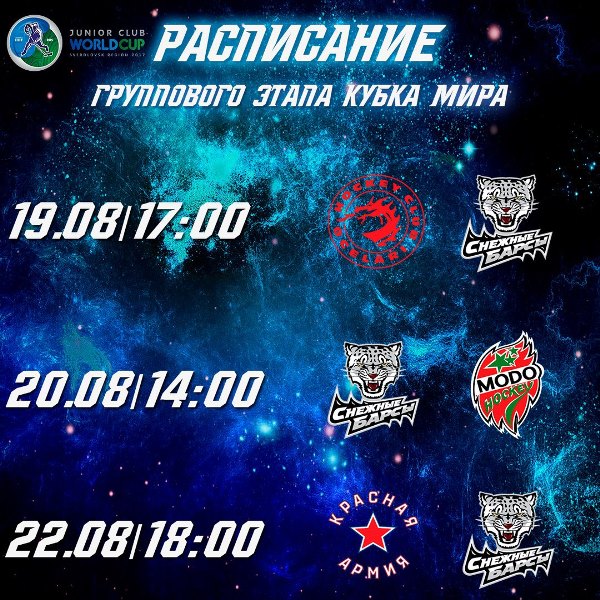 «Снежные Барсы» объявили состав на групповой этап Кубка мира