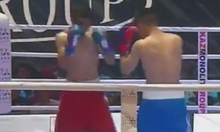 Видео победы нокаутом Ельжанова над Есентаевым