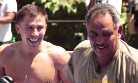 Видео с открытой тренировки Головкина в Лос-Анджелесе