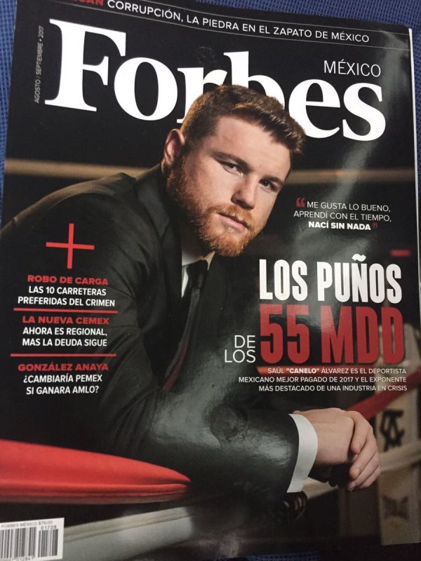 Соперник Головкина Альварес попал на обложку мексиканского Forbes