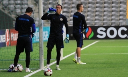 Фоторепортаж с предыгровой тренировки сборной Казахстана