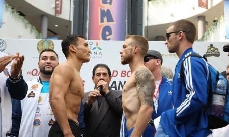 Ислам прошел процедуру взвешивания перед титульным боем с Куком