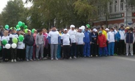 Массовый забег на 2017 метров организовали в Петропавловске