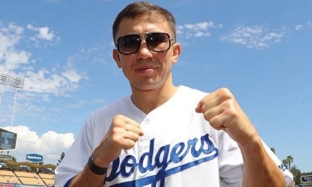 Головкин произвел торжественное вбрасывание перед бейсбольным матчем