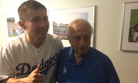 Головкин встретился с легендой бейсбола