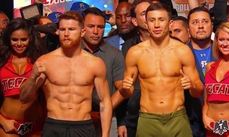 Как прошла церемония взвешивания Головкина и Альвареса за день до боя