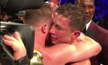 Как Головкин и Альварес обнимались после боя