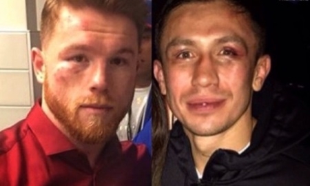 Как выглядели лица Головкина и Альвареса сразу после боя