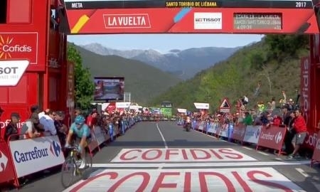 Видео «серебряного» для «Астаны» 18-го этапа «Вуэльты Испании»