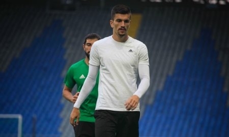 Фоторепортаж с тренировки «Атырау» на «Астана Арене»