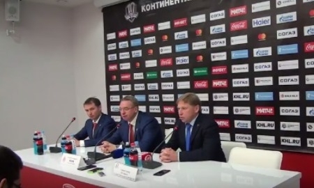 Видео послематчевой пресс-конференции игры КХЛ «Витязь» — «Барыс» 1:5