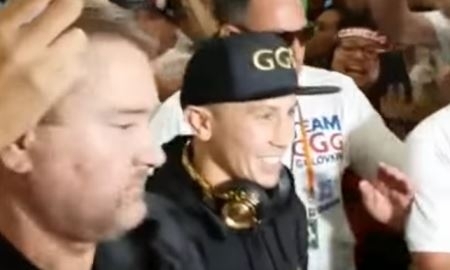 Видео с официального прибытия Головкина и Альвареса в Лас-Вегас