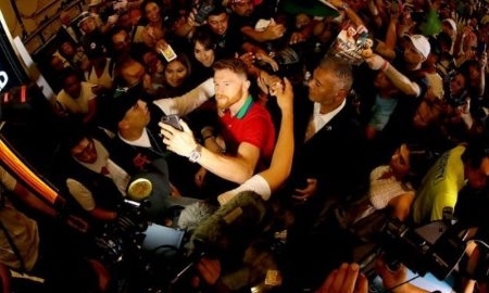 Фоторепортаж с официального прибытия Головкина и Альвареса в Лас-Вегас