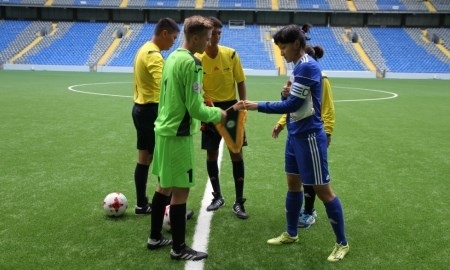 Фоторепортаж с товарищеского матча между женскими сборными Казахстан — Кыргызстан 1:0