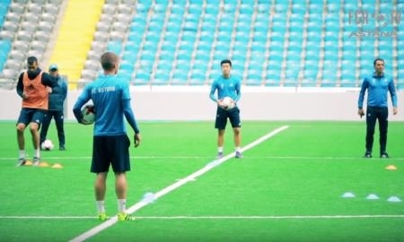 Видео с тренировки «Астаны»