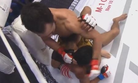 Видео боя, в котором казахстанец нокаутировал бразильца на турнире M-1 Challenge 83