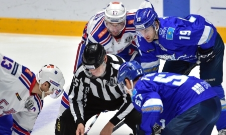 Фоторепортаж с матча КХЛ «Барыс» — СКА 1:4