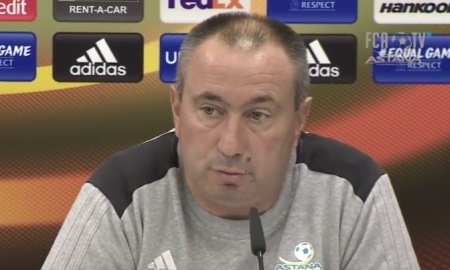 Видео предматчевой пресс-конференции Стоилова игры Лиги Европы «Астана» — «Славия»