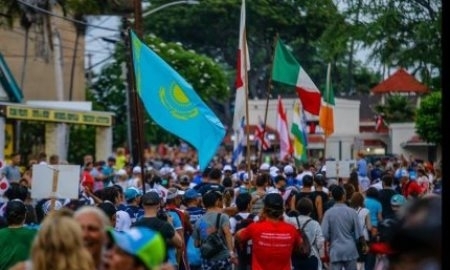 Казахстанский флаг впервые подняли на чемпионате мира по Ironman