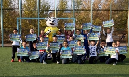 «Астана» продолжила акцию «Футбол —детям» в СШ № 57