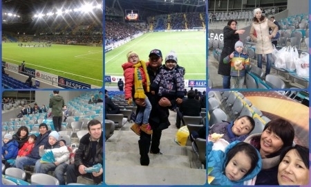 Матч «Астана» — «Маккаби» посетили дети из ОО «Наследие»
