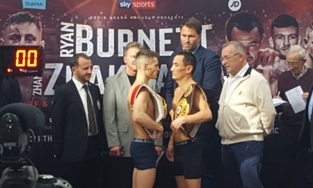 Жакиянов оказался легче Барнетта на взвешивании