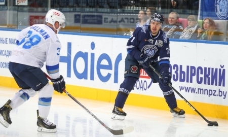 Фоторепортаж с матча КХЛ «Динамо» Минск — «Барыс» 3:2 Б