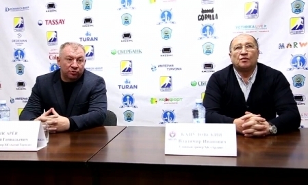 Видео послематчевой пресс-конференции игр чемпионата РК «Алтай-Торпедо» — «Арлан» 2:4, 2:1 Б
