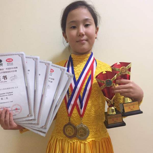 Юная казахстанка заняла первое место на чемпионате Азии по спортивно-бальным танцам