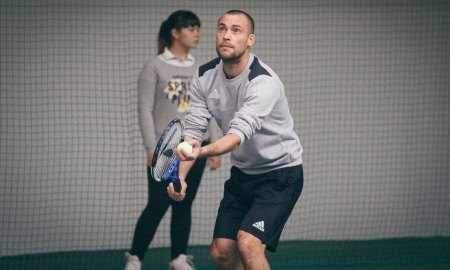 Фоторепортаж с репетиции теннисного шоу-турнира «Восьмерка-Микст» с участием футболистов «Атырау»