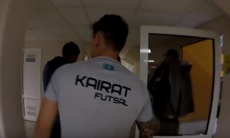 Видеосюжет о прибытии «Кайрата» в Минск