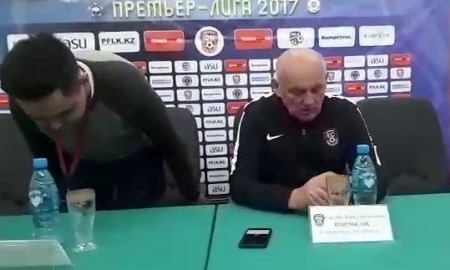 Видео послематчевой пресс-конференции Ширмялиса игры Премьер-Лиги «Шахтер» — «Кайсар» 2:1