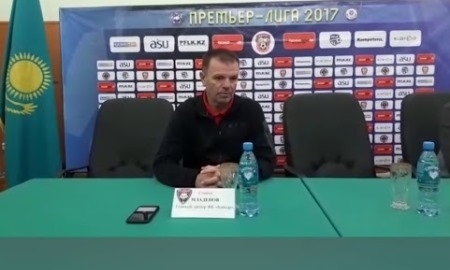 Видео послематчевой пресс-конференции Младенова игры Премьер-Лиги «Шахтер» — «Кайсар» 2:1