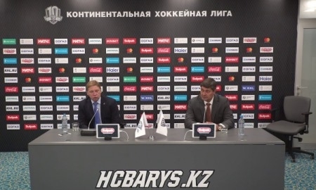 Видео послематчевой пресс-конференции игры КХЛ «Барыс» — «Амур» 1:3