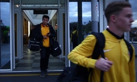 Видео о прибытии «Кайрата» U-19 в Краснодар