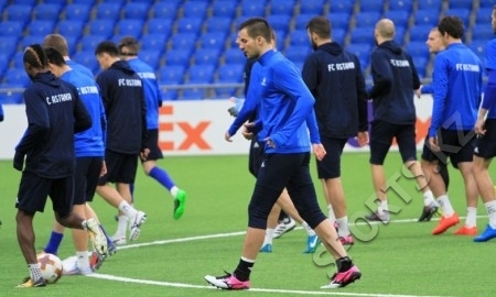 Фоторепортаж с тренировки «Астаны» перед матчем с «Маккаби»