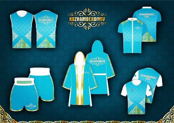Представлена экипировка Кожамбердиева на следующий бой