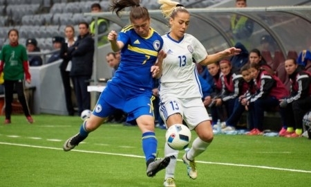 Фоторепортаж с матча отбора женского чемпионата мира-2019 Казахстан — Босния и Герцеговина 0:2