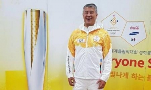 Боранбаев стал первым казахстанцем-факелоносцем олимпийского огня в Южной Корее