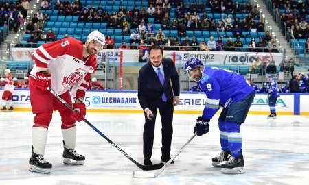 Фоторепортаж с матча КХЛ «Барыс» — «Витязь» 3:2 ОТ