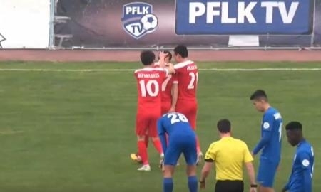 Видео гола Евстигнеева матча Премьер-Лиги «Тараз» — «Кайсар»