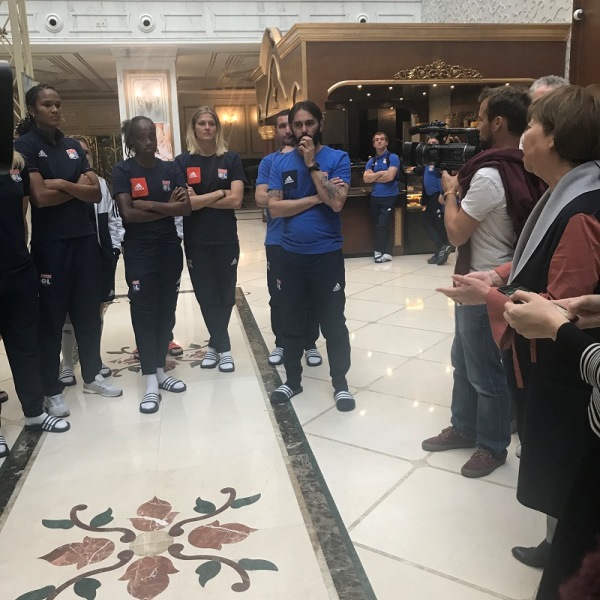 Футболистки из Лиона встретились со студентами французского альянса в Шымкенте