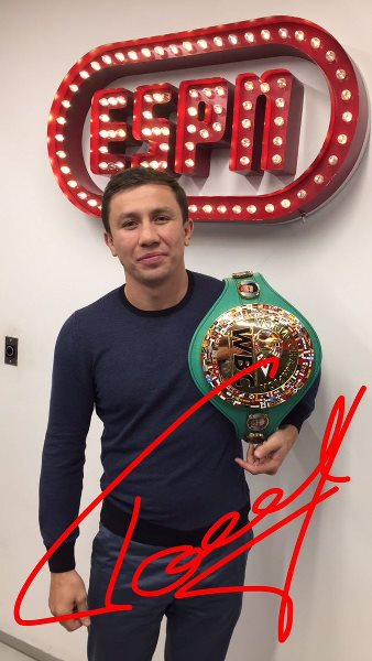 Головкин оставил свой автограф для ESPN