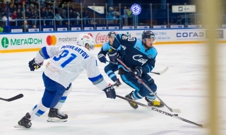 Фоторепортаж с матча КХЛ «Сибирь» — «Барыс» 4:0