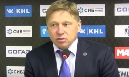 Видео послематчевой пресс-конференции игры КХЛ «Сибирь» — «Барыс» 4:0