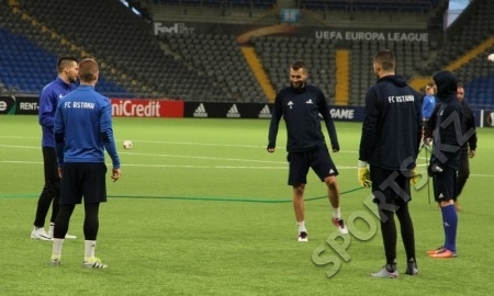 Фоторепортаж с тренировки «Астаны» перед матчем с «Вильярреалом»