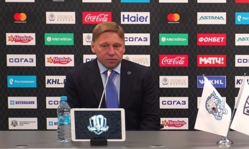 Видео послематчевой пресс-конференции игры КХЛ «Барыс» — «Металлург» 3:4