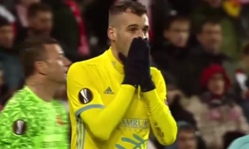 Видео важнейшего гола «Астаны» в матче Лиги Европы со «Славией»