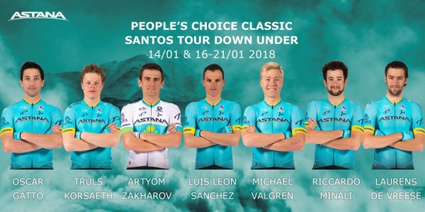 «Астана» объявила состав на первую гонку в новом сезоне